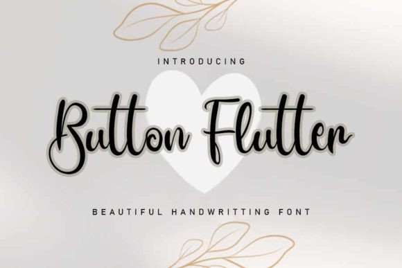 Button Flutter Font for Friendly Small Business Branding