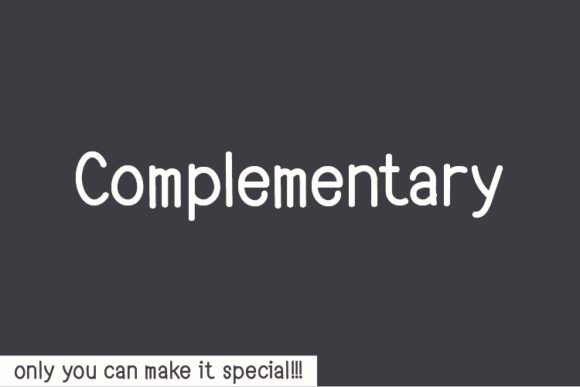 Complementary Font: Natural Handwritten Style for Editorial Design