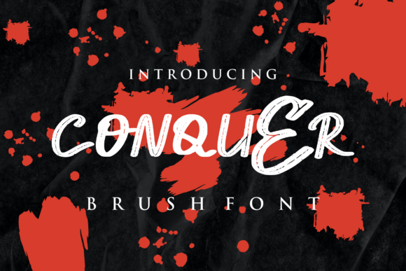 Conquer Font: Bold Script Handwritten Typography for Web Design