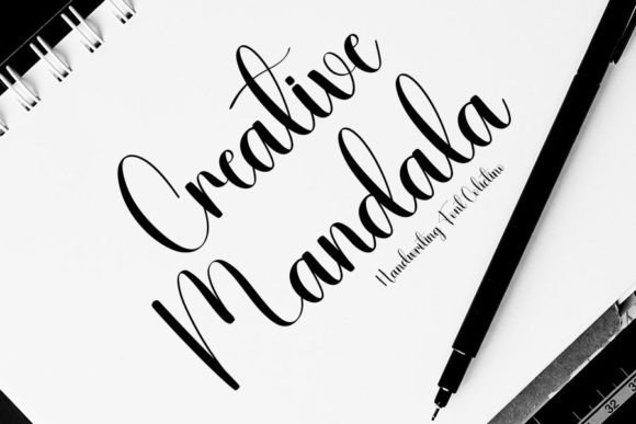 Creative Mandala Font for Handmade Labels and Cards