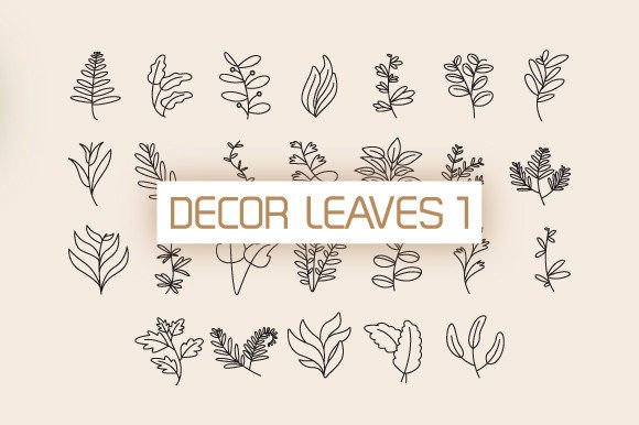 Decor Leaves Font: Organic Dingbats for Web Design