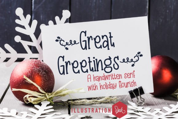 Great Greetings Font for Winter Editorial Design