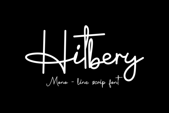 Hitbary Font: Elegant Script Handwritten Branding