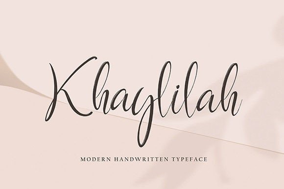 Khaylilah Font: Elegant Script for Handmade Products