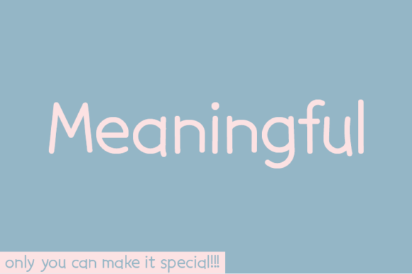 Meaningful Font: Natural Handwritten Script for Crafters