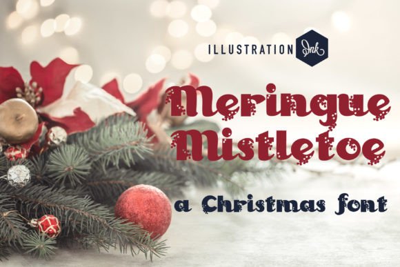 Meringue Mistletoe Font for Bold Holiday Marketing