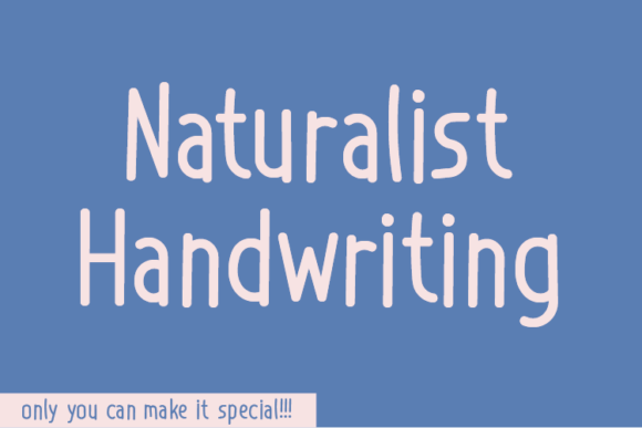 Naturalist Handwriting Font for Makers and Crafters