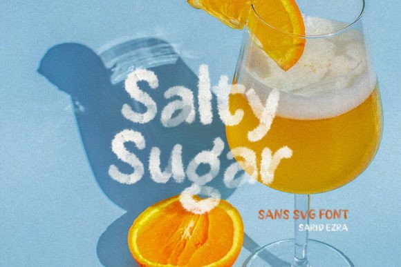 Salty Sugar Font: Watercolor Texture for Web Design