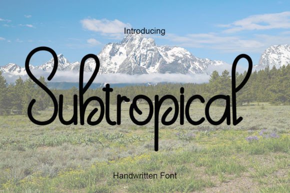 Subtropical Font: Elegant Script for Digital Branding