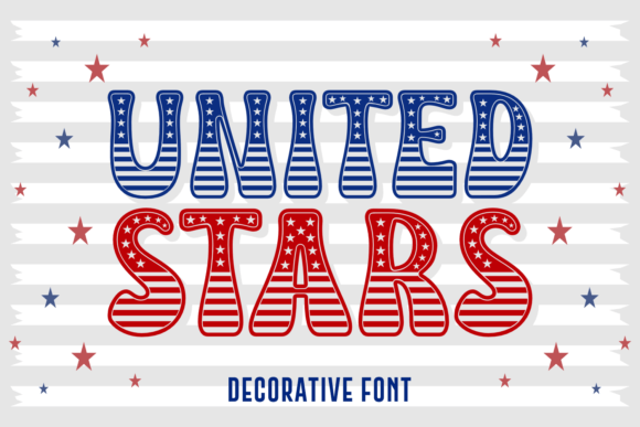 United Stars Font: Patriotic Branding for Festive Design Projects